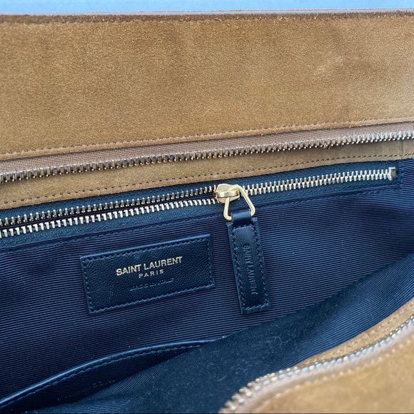 Saint Laurent fringe suede tote bag - Picture 7 of 12